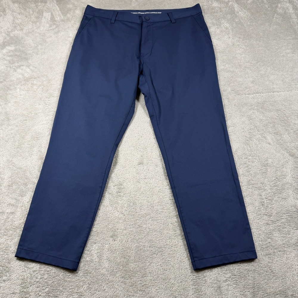 Rhone Commuter Skinny Pants Mens 33 (Fits 34x25) Blue Performance Golf Travel